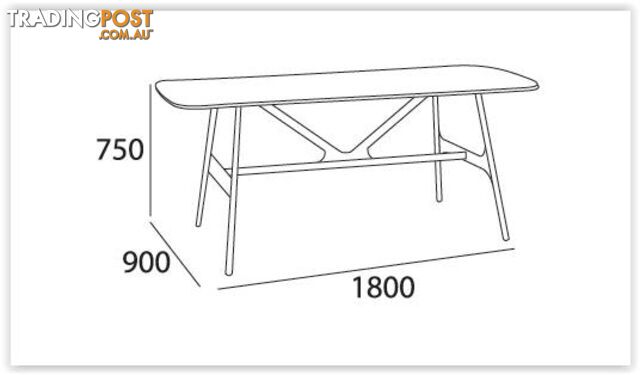 FILA Dining Table 1.8M - Grey - 1469091 - 9334719005652