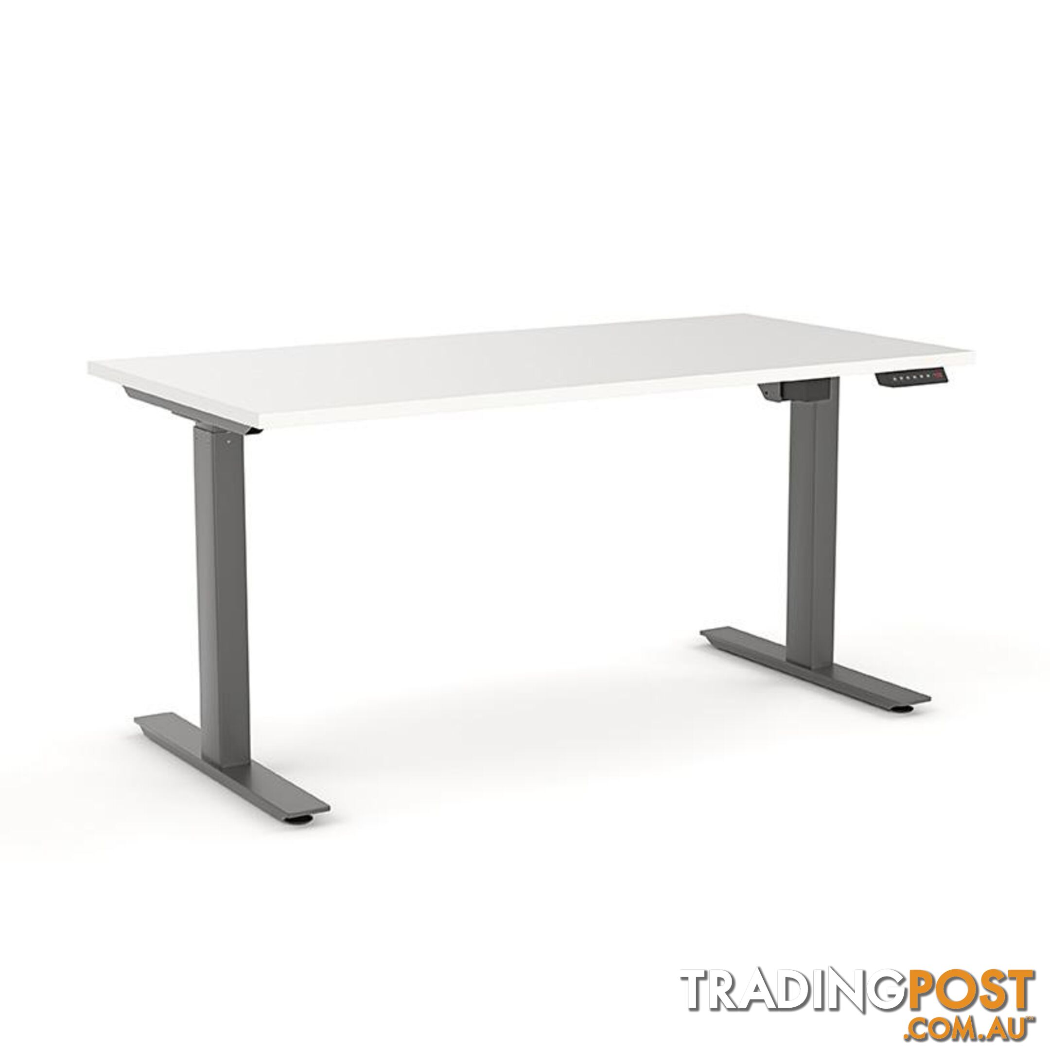AGILE PRO Electric 2 Column Sit Standing Desk - 1200mm to 1800mm - White & White - OG_AGE2SSD151