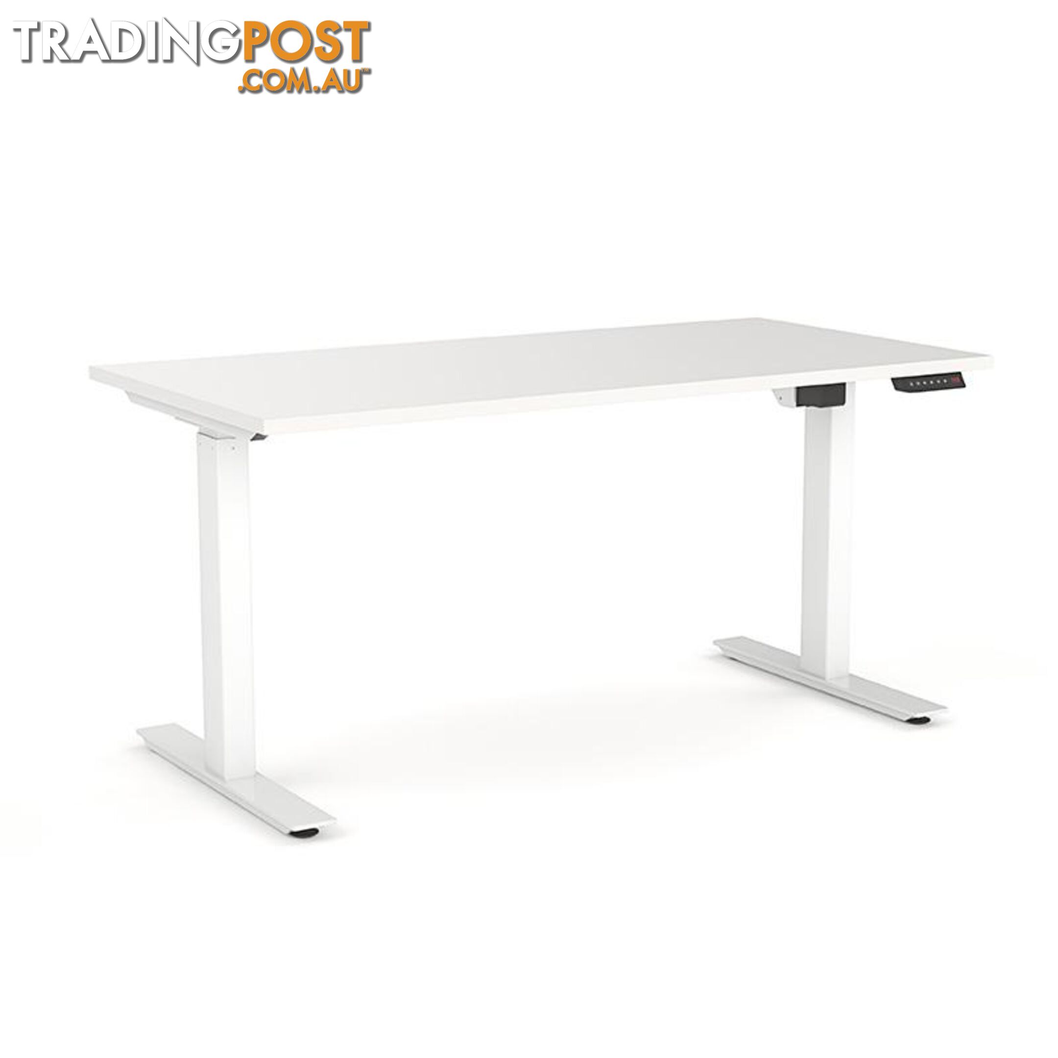 AGILE PRO Electric 2 Column Sit Standing Desk - 1200mm to 1800mm - White & White - OG_AGE2SSD151