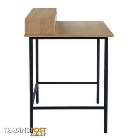 DOVER Study Desk 120cm - Natural & Black - 124018 - 9334719002781