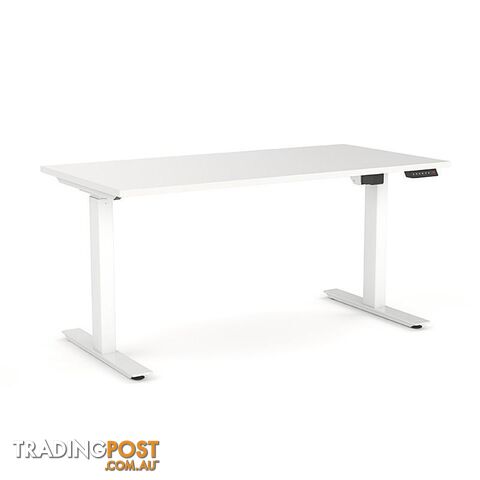 AGILE PRO Electric 2 Column Sit Standing Desk - 1200mm to 1800mm - White & Black - OG_AGE2SSD136