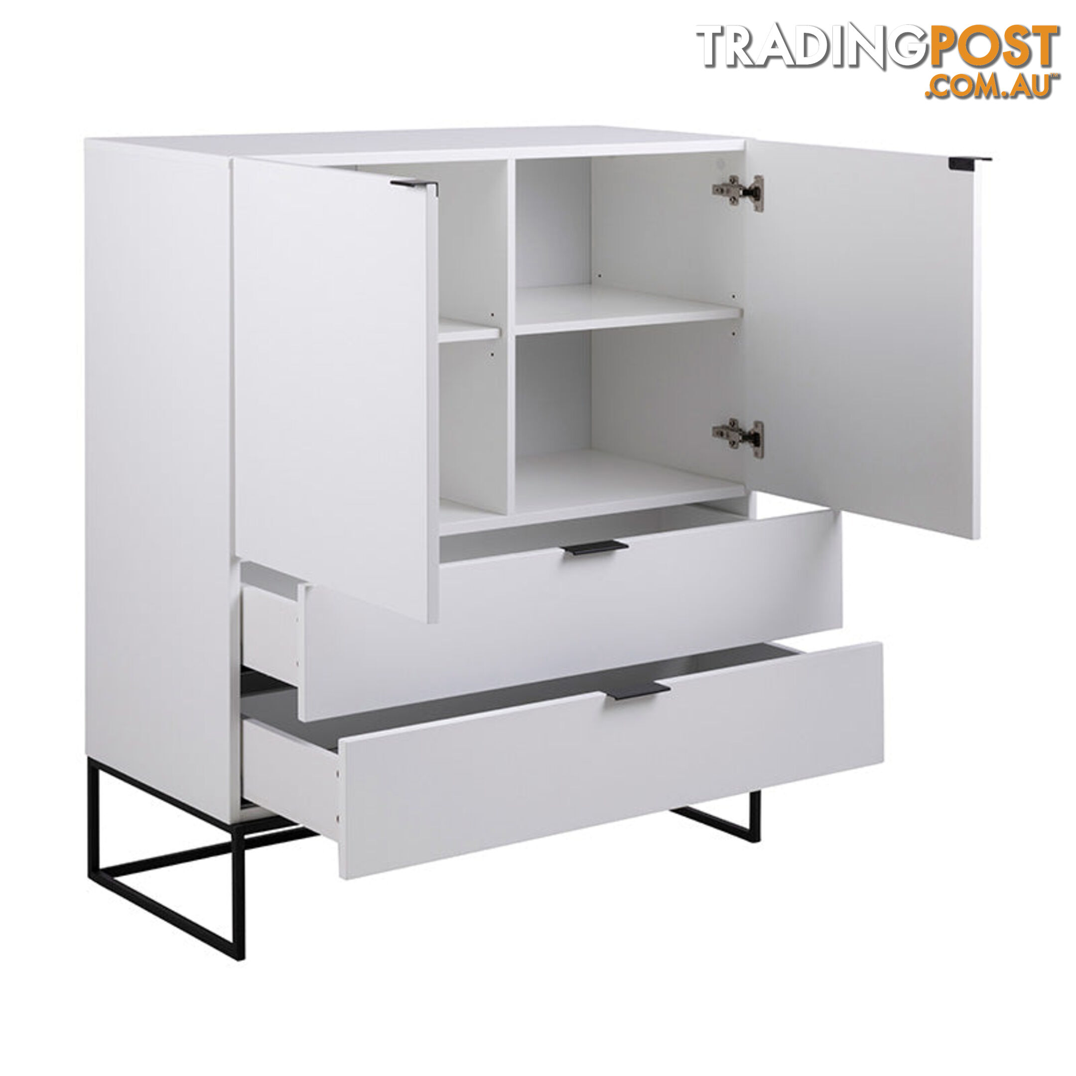 SVANA Tall Sideboard 100cm - White - AC-H000020354 - 5713941037718