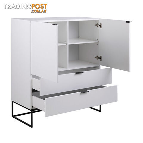 SVANA Tall Sideboard 100cm - White - AC-H000020354 - 5713941037718