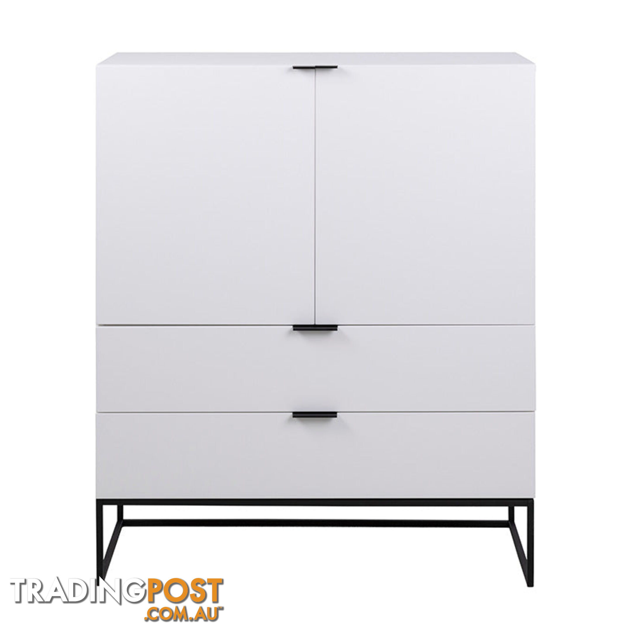 SVANA Tall Sideboard 100cm - White - AC-H000020354 - 5713941037718