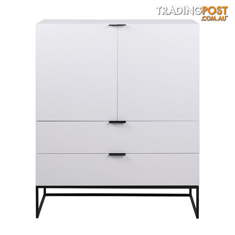 SVANA Tall Sideboard 100cm - White - AC-H000020354 - 5713941037718