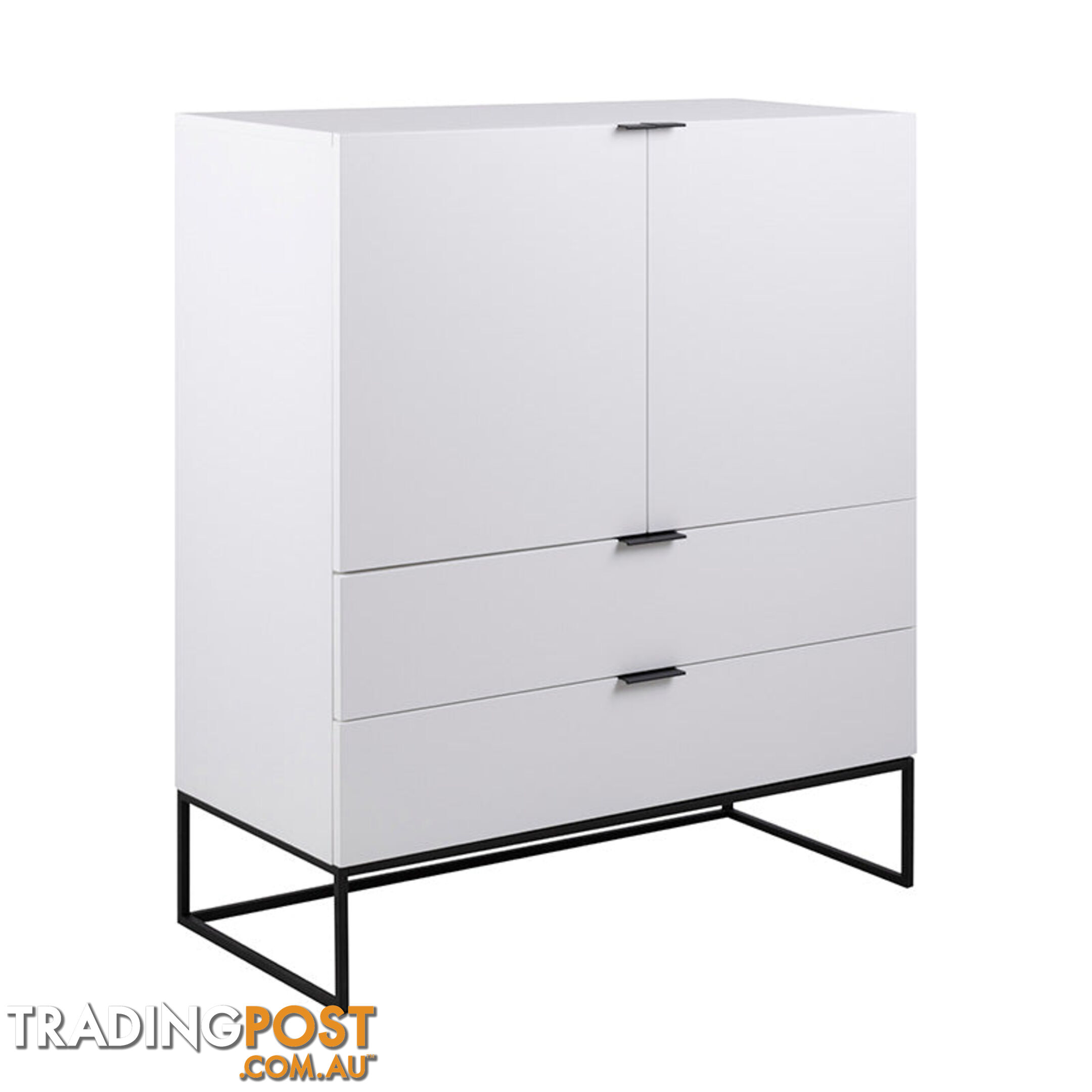 SVANA Tall Sideboard 100cm - White - AC-H000020354 - 5713941037718