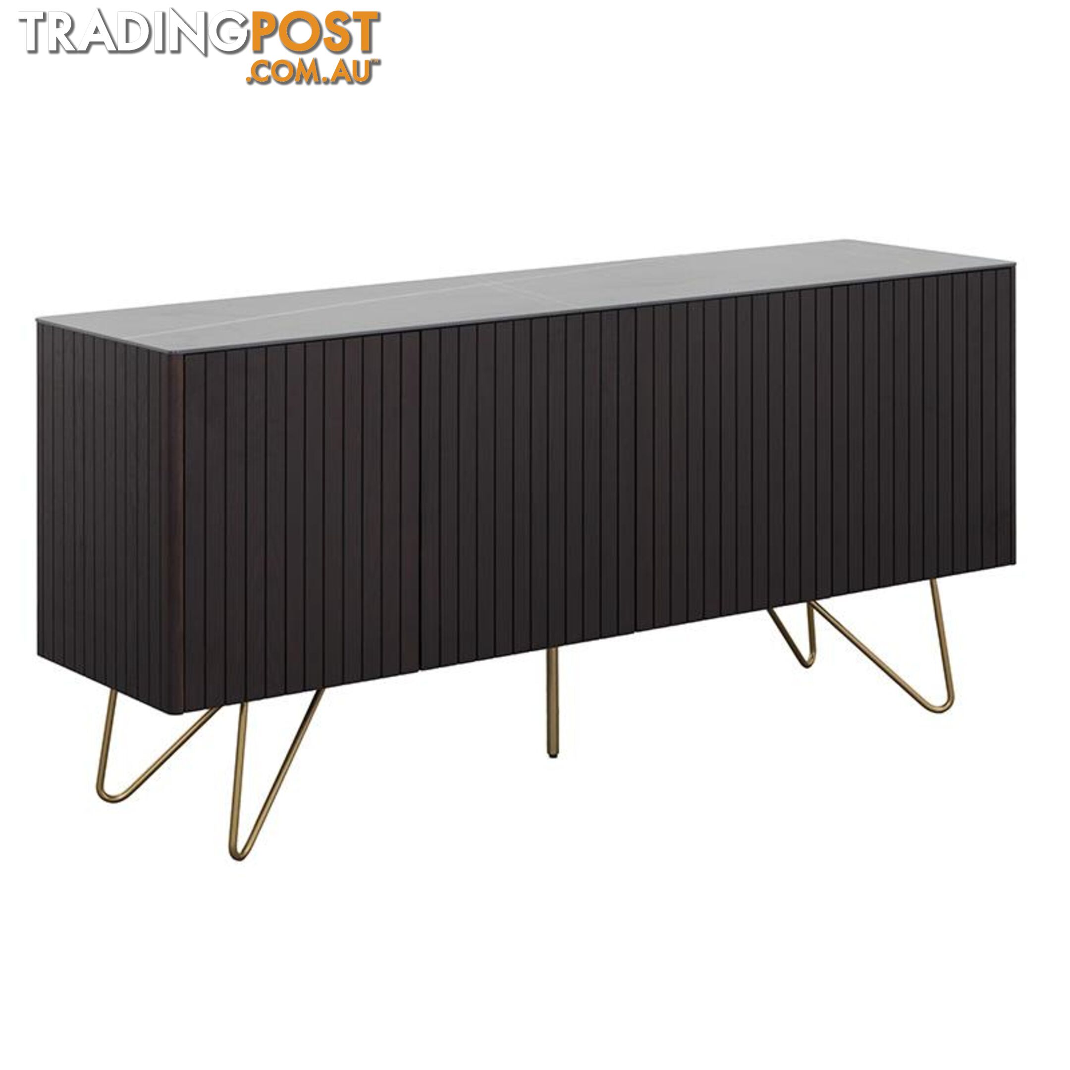 ELORA Sideboard 160cm Ceramic - Smoke Brown Ash - DI-J9698 - 9334719002033