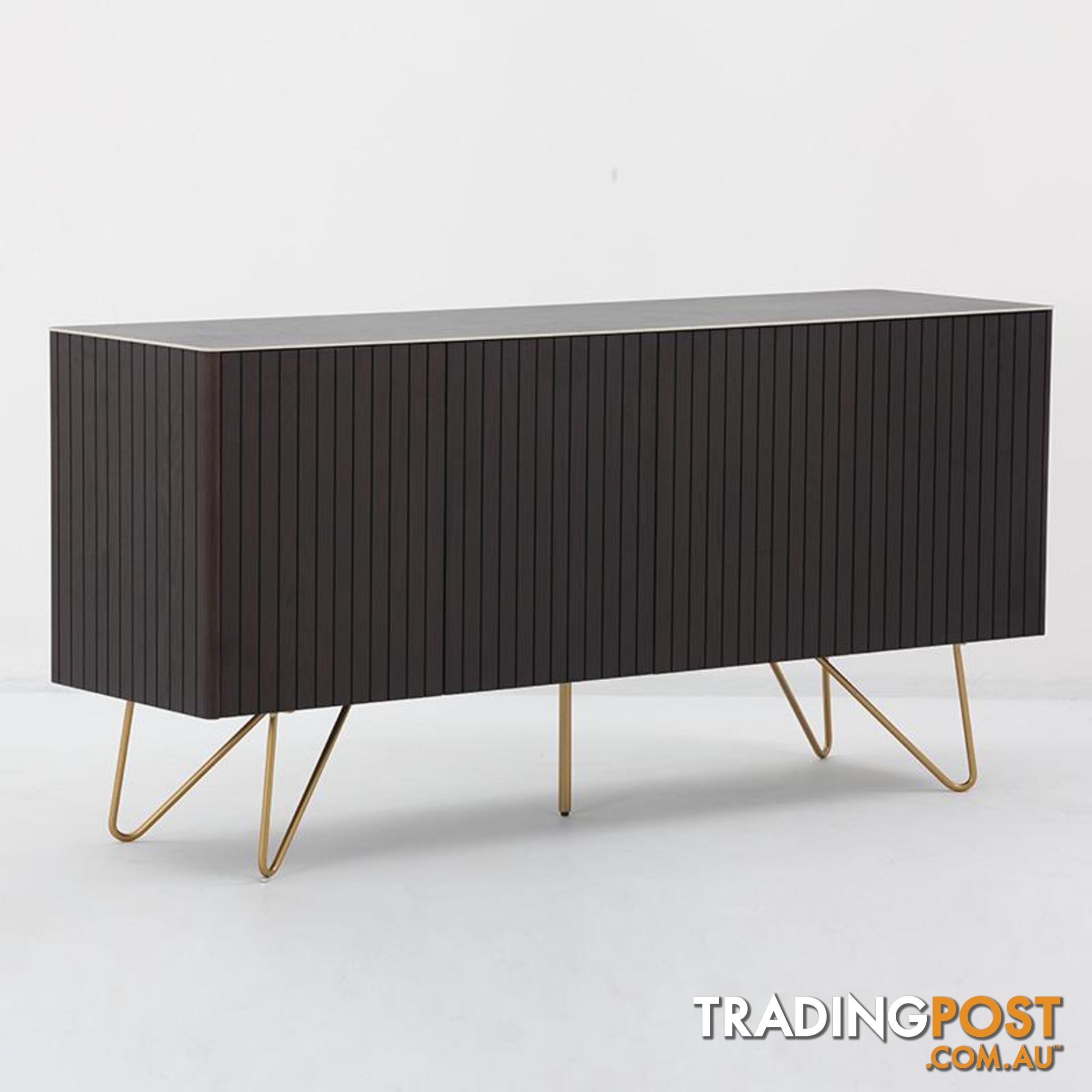 ELORA Sideboard 160cm Ceramic - Smoke Brown Ash - DI-J9698 - 9334719002033