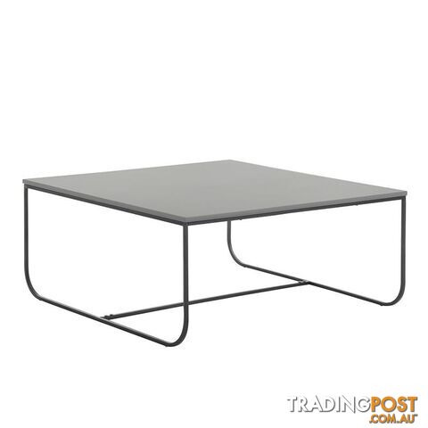 MARIT Coffee Table - 90cm - Grey + Black Metal - MI-T1139-CT - 9334719006680