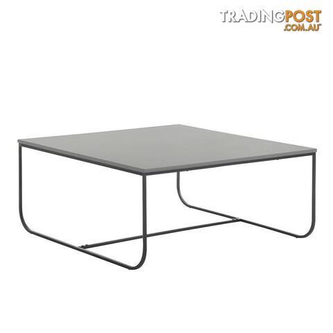 MARIT Coffee Table - 90cm - Grey + Black Metal - MI-T1139-CT - 9334719006680