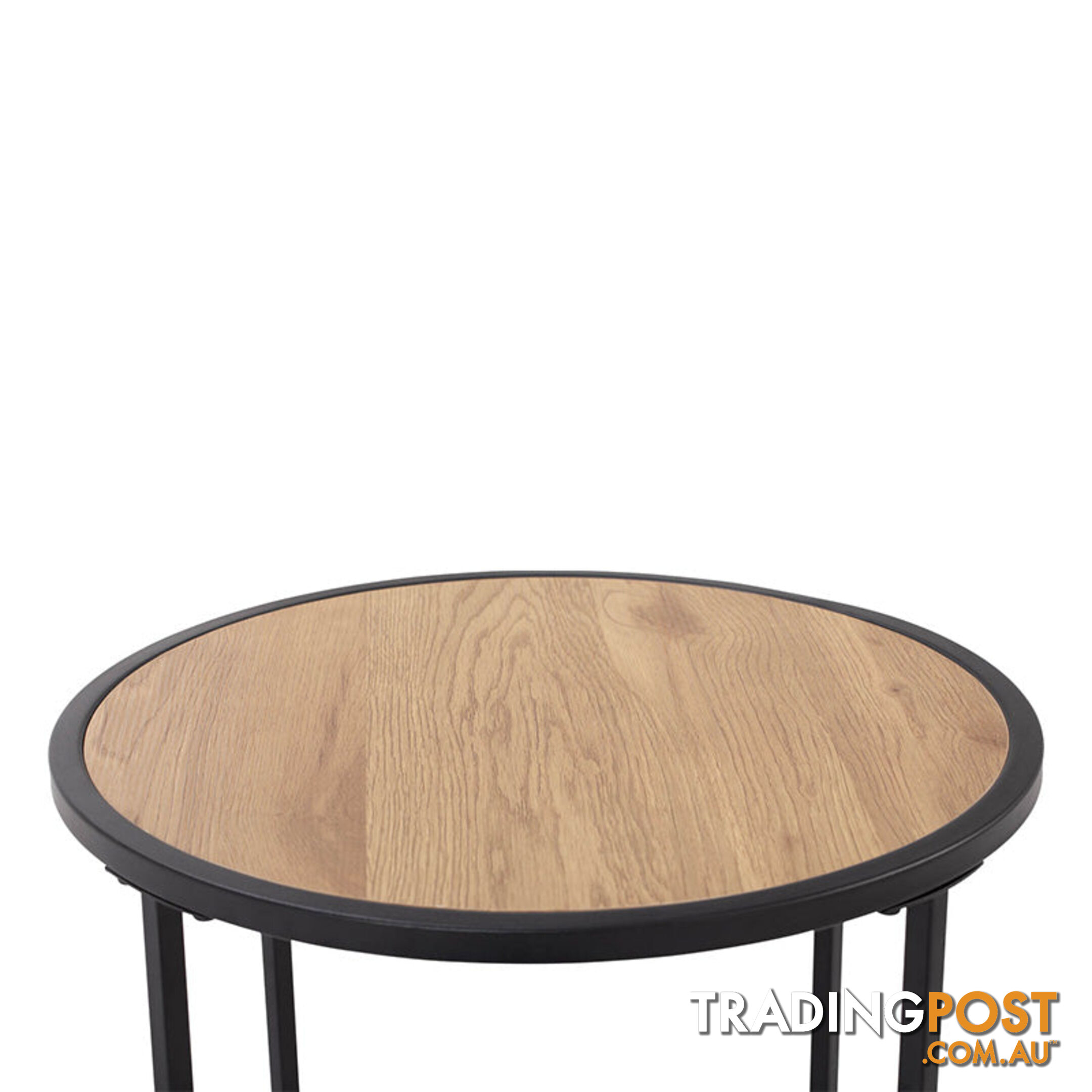 BRADFORD Side Table 45cm - Natural & Black - 131066 - 9334719000497