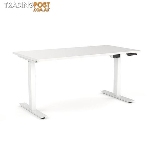 AGILE PRO Electric 2 Column Sit Standing Desk - 1200mm to 1800mm - White & Black - OG_AGE2SSD156