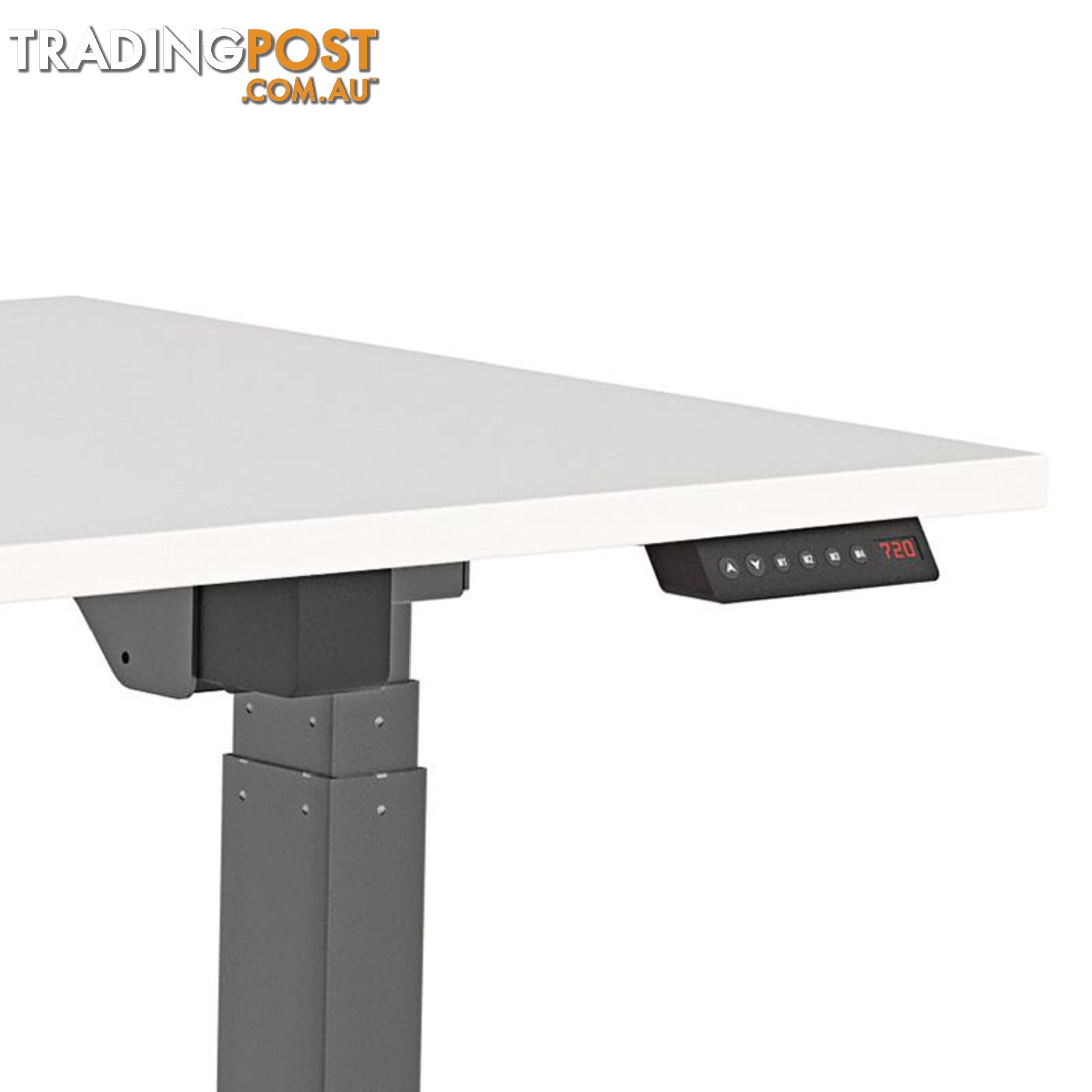 AGILE PRO Electric 2 Column Sit Standing Desk - 1200mm to 1800mm - White & Black - OG_AGE2SSD156