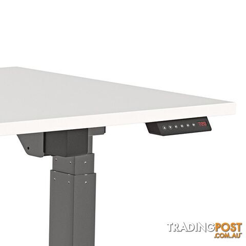 AGILE PRO Electric 2 Column Sit Standing Desk - 1200mm to 1800mm - White & Black - OG_AGE2SSD156