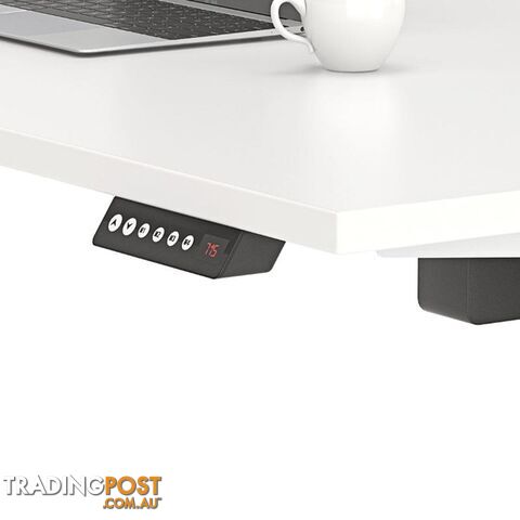 AGILE PRO Electric 2 Column Sit Standing Desk - 1200mm to 1800mm - White & Black - OG_AGE2SSD156