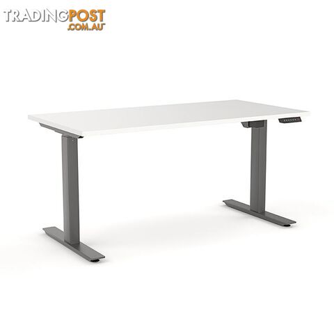 AGILE PRO Electric 2 Column Sit Standing Desk - 1200mm to 1800mm - White & Black - OG_AGE2SSD156