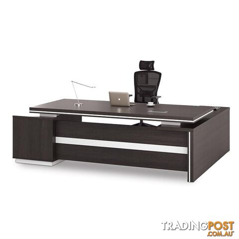 Xander Executive Office Desk with Left Return 2.49M - Black & White - MF-23MHB011 - 9334719001319