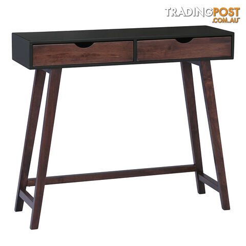 ARSENIO Console Table 90cm - Walnut & Black - 133094 - 9334719012155