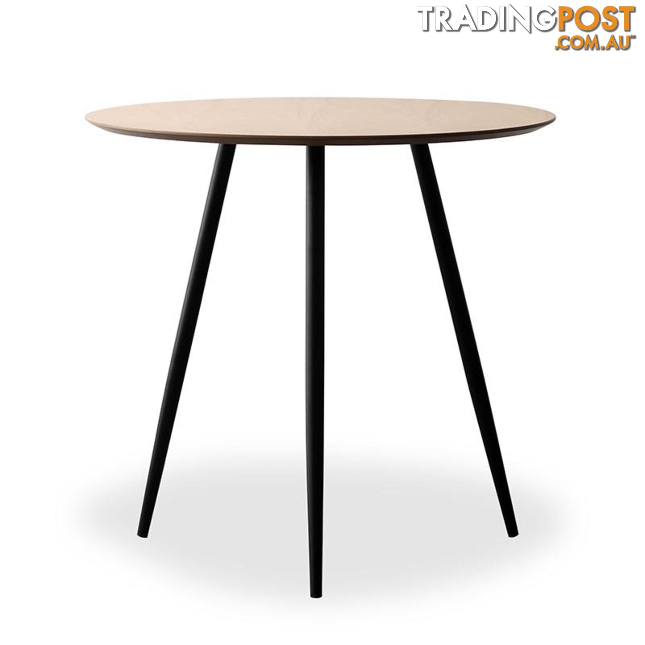 GINNY Round Dining Table 80cm - Natural & Black - BB-T001-80 - 9334719011080