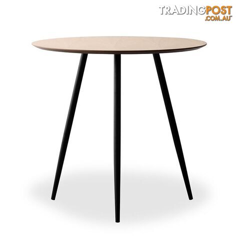 GINNY Round Dining Table 80cm - Natural & Black - BB-T001-80 - 9334719011080