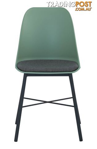 LAXMI Dining Chair - Dusty Green & Black - 241190 - 9334719008479