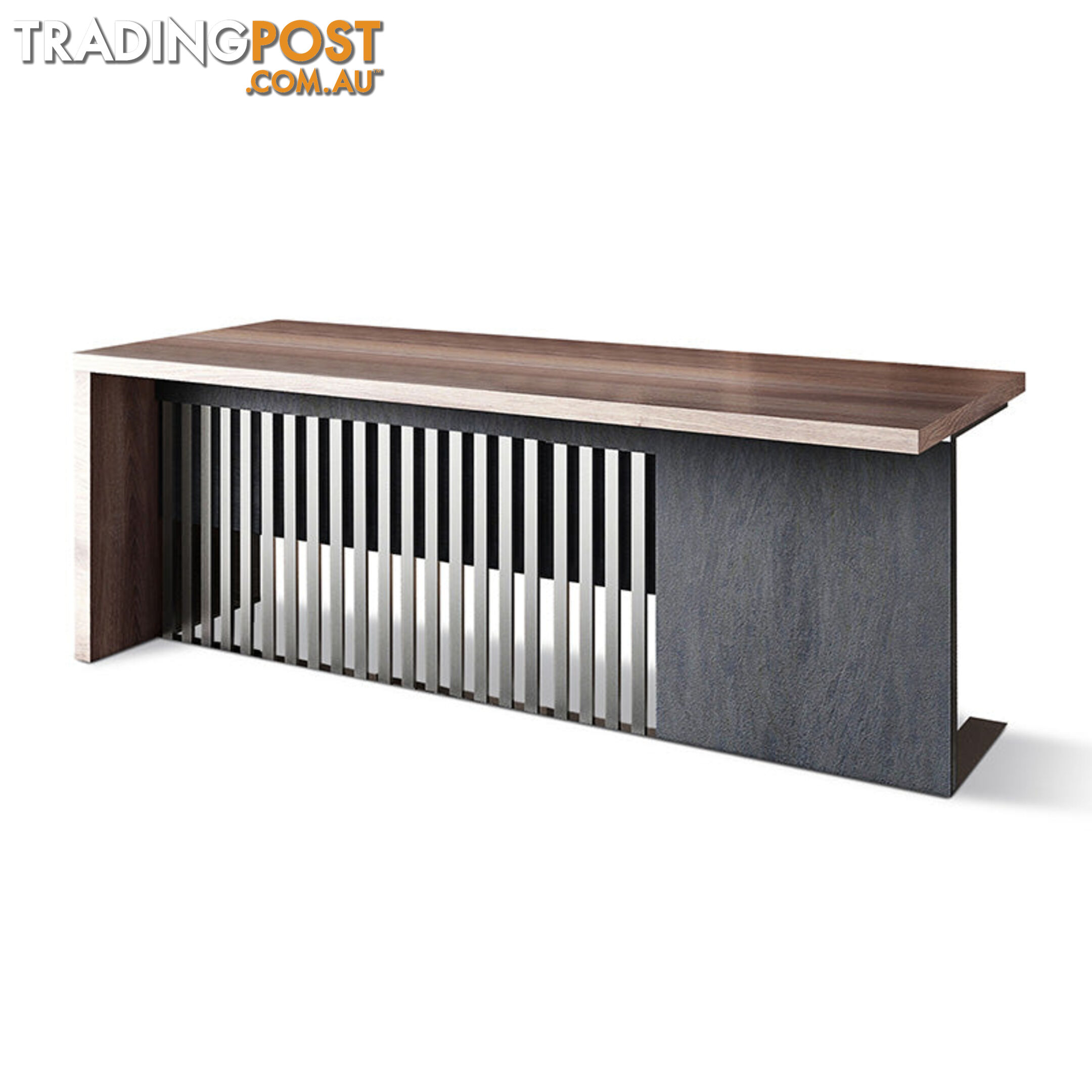 AFTAN Executive Desk Right Panel 1.8M - Warm Oak & Black - WF-N2806-D-R - 9334719010236