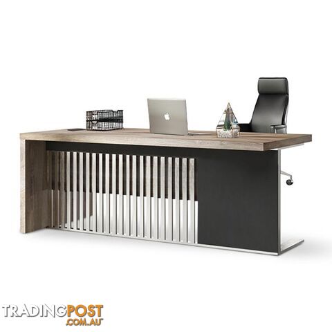 AFTAN Executive Desk Right Panel 1.8M - Warm Oak & Black - WF-N2806-D-R - 9334719010236