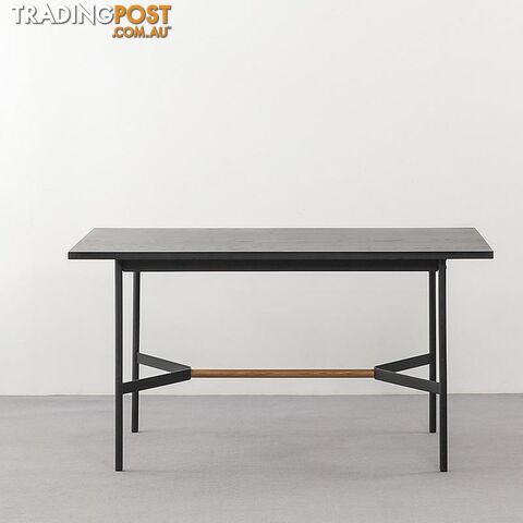 NELLIE Dining Table 150cm - Black & Natural - BB-T003 - 9334719011097