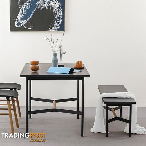 NELLIE Dining Table 150cm - Black & Natural - BB-T003 - 9334719011097