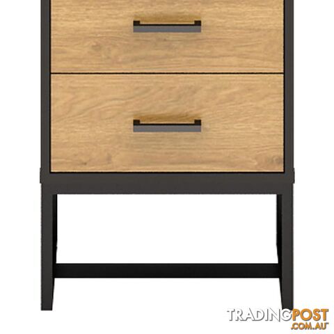 AMSTER Bookshelf Display Wall Unit 40cm - Natural & Black - AS-AMSTERBS01 - 9334719010809