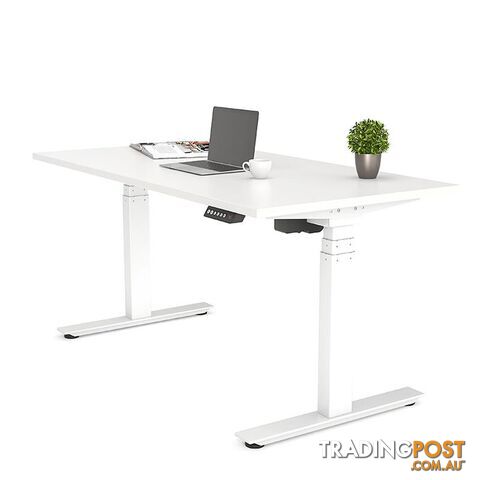 AGILE PRO Electric 2 Column Sit Standing Desk - 1200mm to 1800mm - White & Black - OG_AGE2SSD140