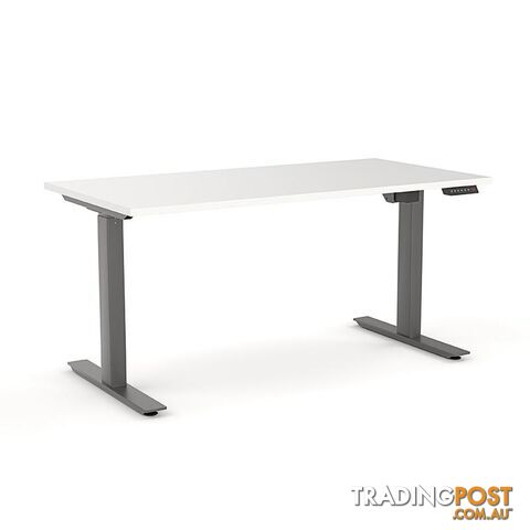 AGILE PRO Electric 2 Column Sit Standing Desk - 1200mm to 1800mm - White & Black - OG_AGE2SSD140