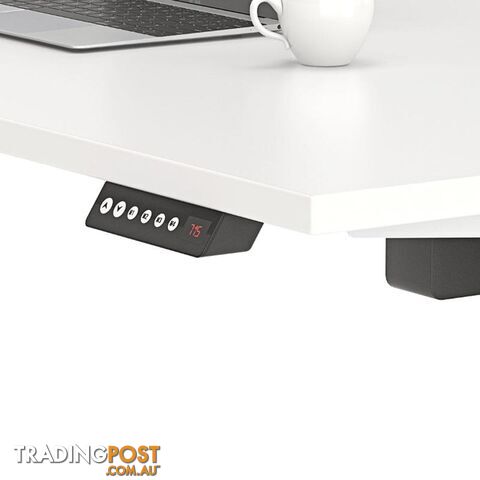 AGILE PRO Electric 2 Column Sit Standing Desk - 1200mm to 1800mm - White & Black - OG_AGE2SSD140