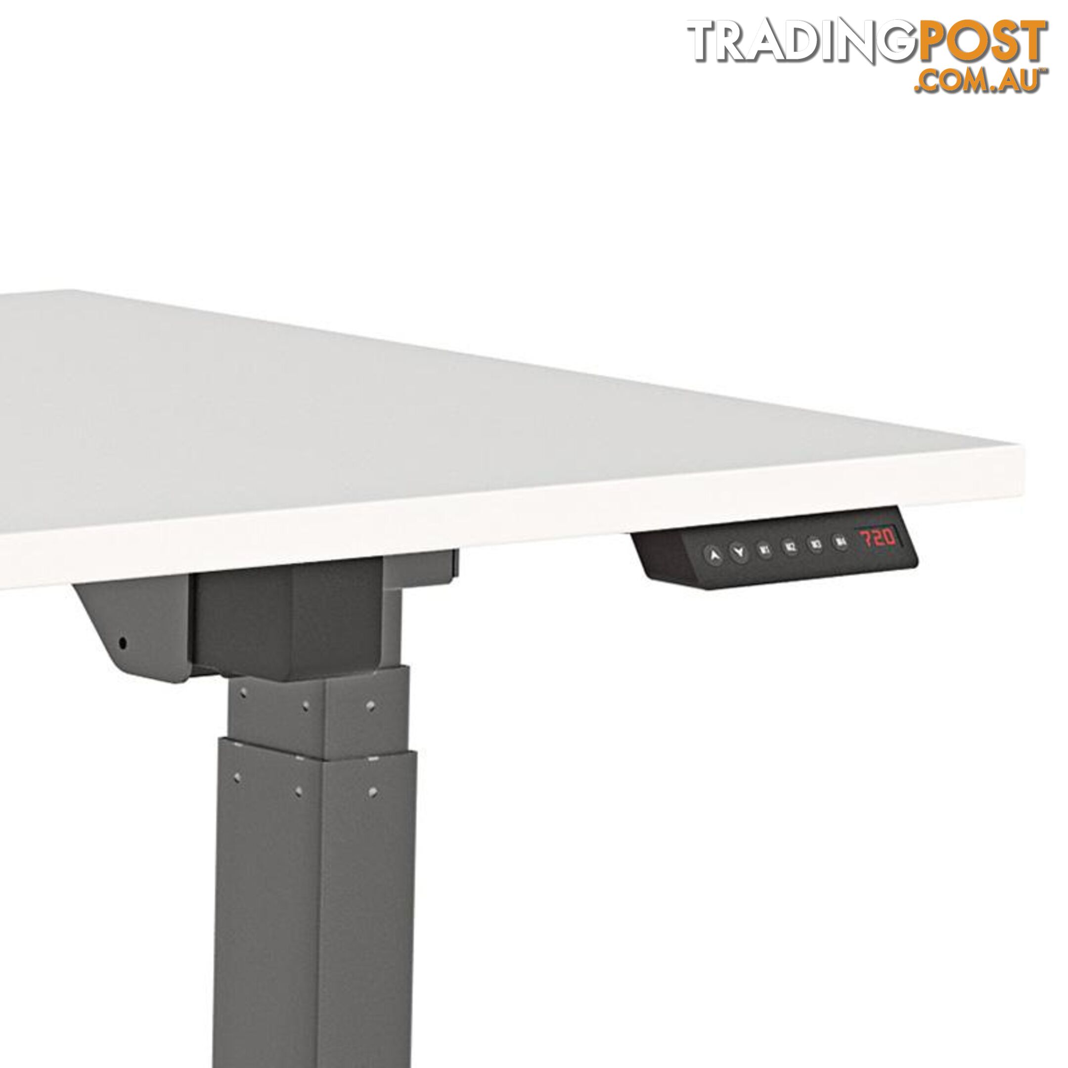 AGILE PRO Electric 2 Column Sit Standing Desk - 1200mm to 1800mm - White & Black - OG_AGE2SSD140