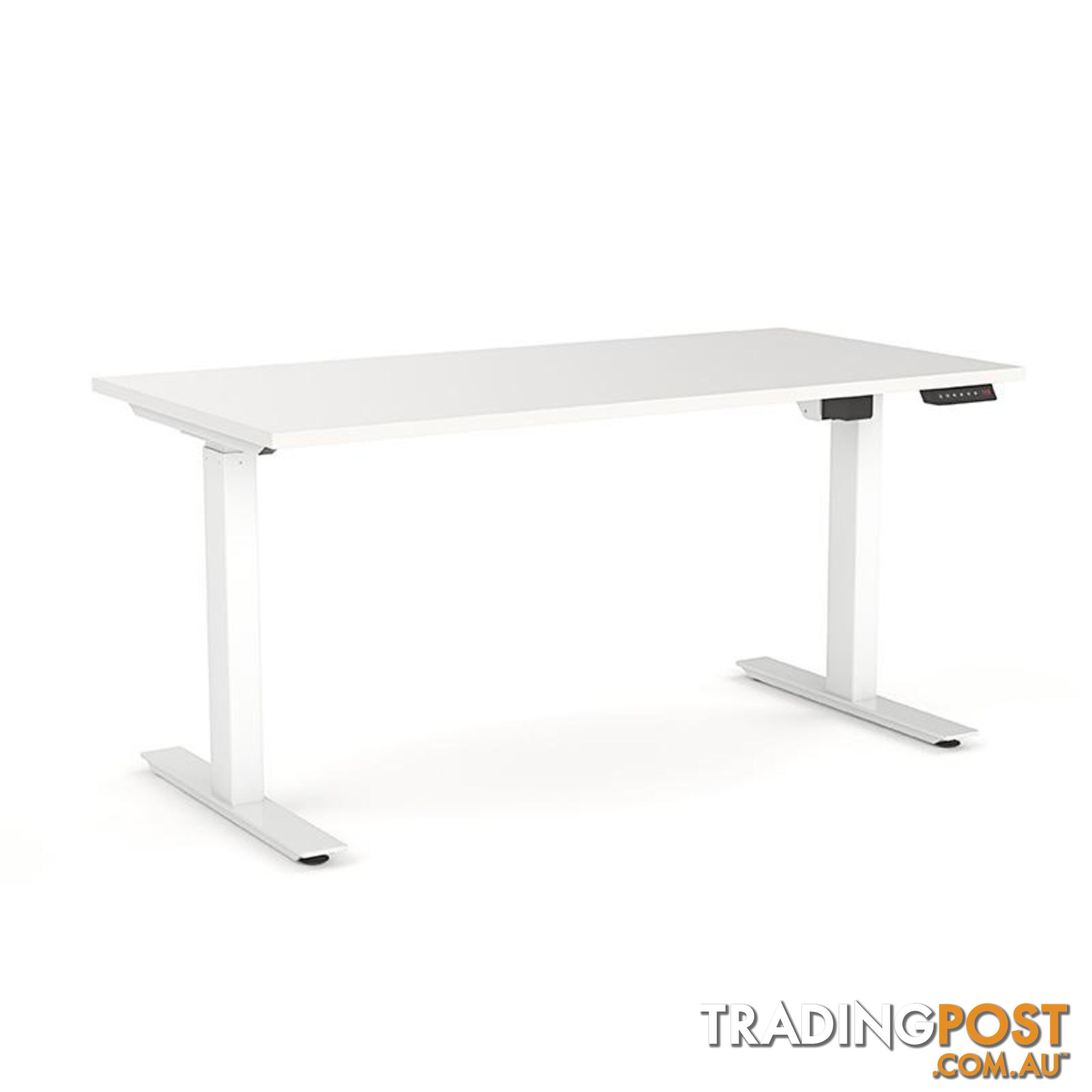 AGILE PRO Electric 2 Column Sit Standing Desk - 1200mm to 1800mm - White & Black - OG_AGE2SSD140