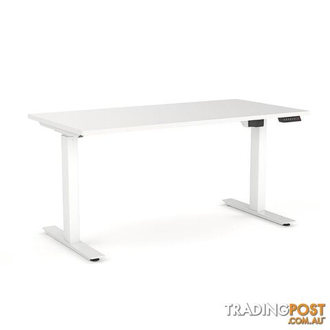 AGILE PRO Electric 2 Column Sit Standing Desk - 1200mm to 1800mm - White & Black - OG_AGE2SSD140