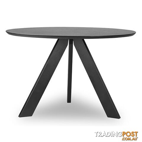 ACE Round Dining Table 1.2M - Black - LI-NS9289-BLK - 9334719002941