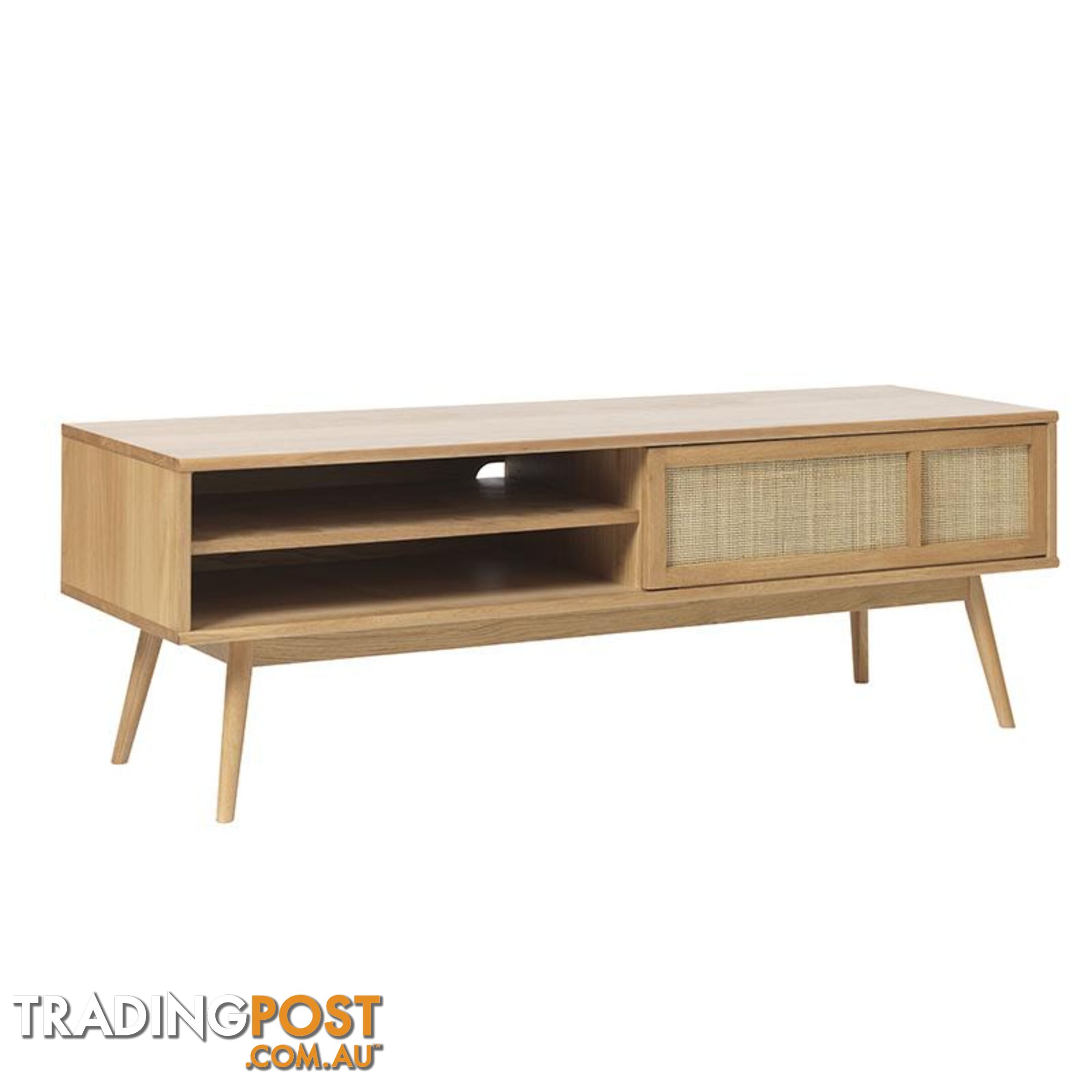 BARRALI Entertainment TV Unit 150cm -  Natural & Rattan - 43290200 - 5704745096520