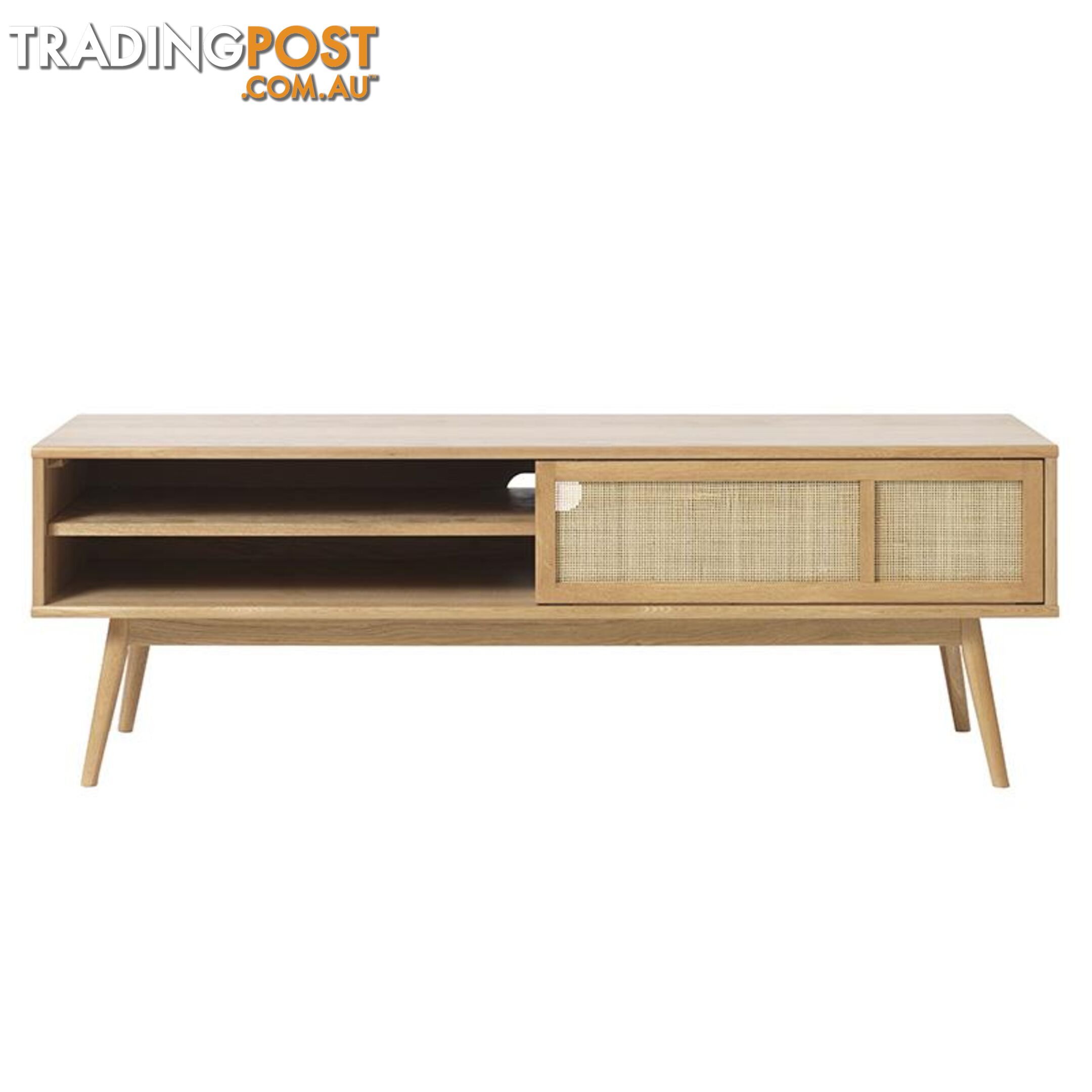 BARRALI Entertainment TV Unit 150cm -  Natural & Rattan - 43290200 - 5704745096520