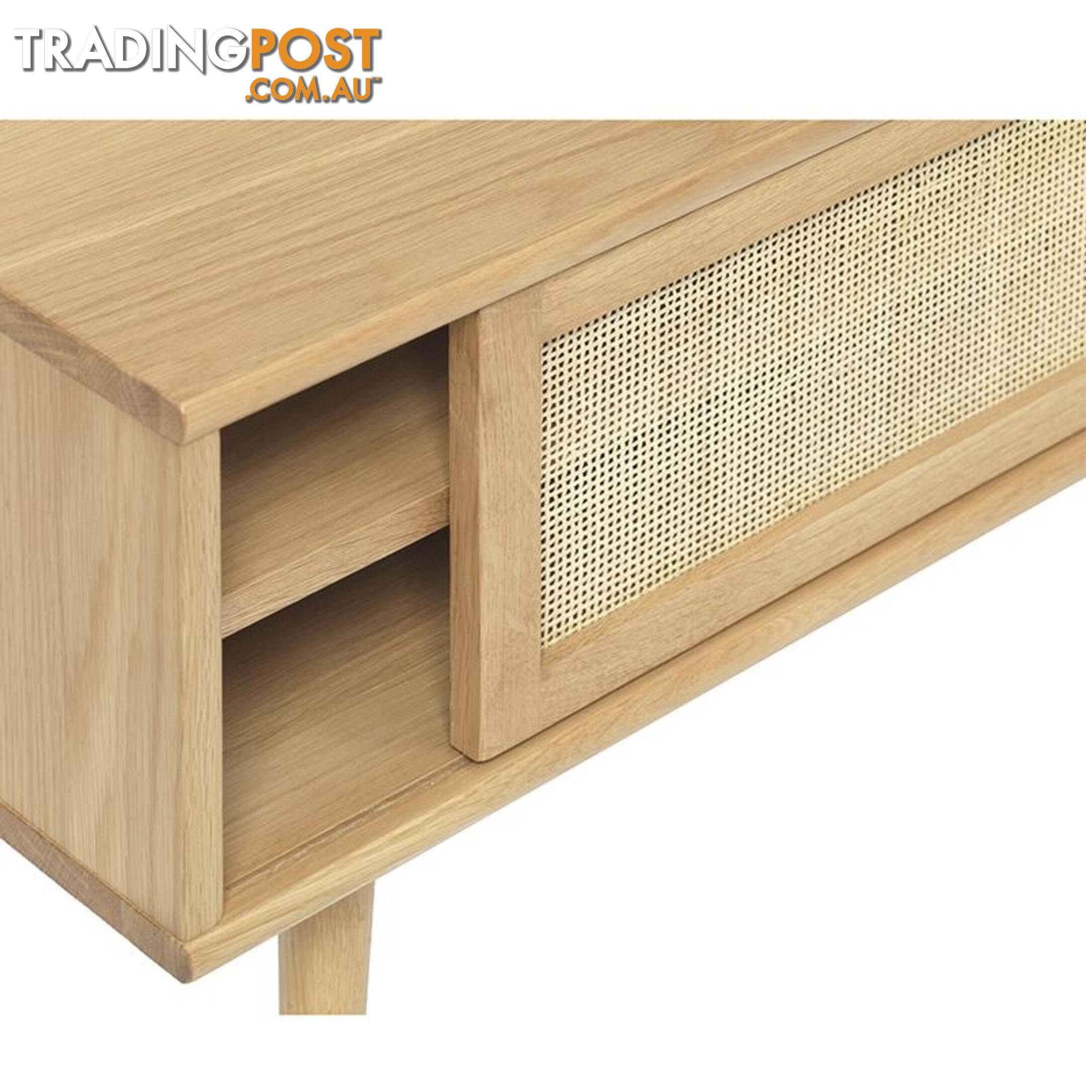 BARRALI Entertainment TV Unit 150cm -  Natural & Rattan - 43290200 - 5704745096520