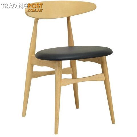 TELYN Dining Chair - Oak + Black - 241322 - 9334719003467