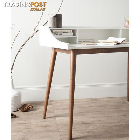 LAGOM Study Desk 120cm - Natural & White - 124030 - 9334719000473