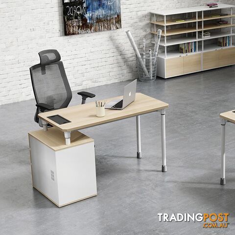 RAVEN SINGLE Workstation 140cm - Natural White - WF-SZW005 - 9334719010281