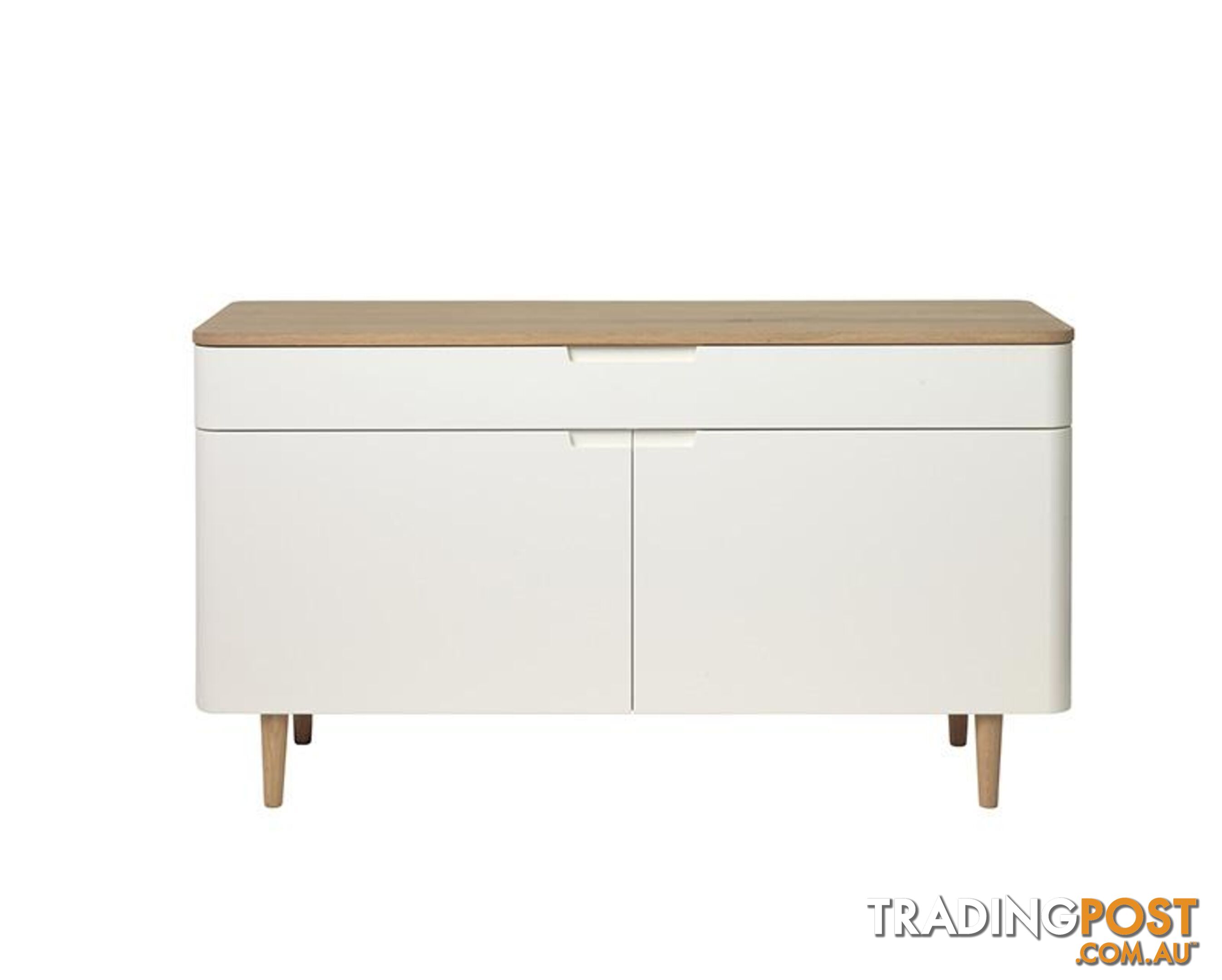 SIENNA Sideboard 140cm -  Natural & White - 36352231 - 5704745073477