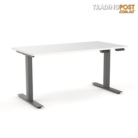 AGILE PRO Electric 2 Column Sit Standing Desk - 1200mm to 1800mm - White & Black - OG_AGE2SSD128