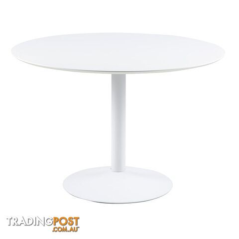 TITAN Round Dining Table 110cm - White - AC-10110-1 - 5706553406683