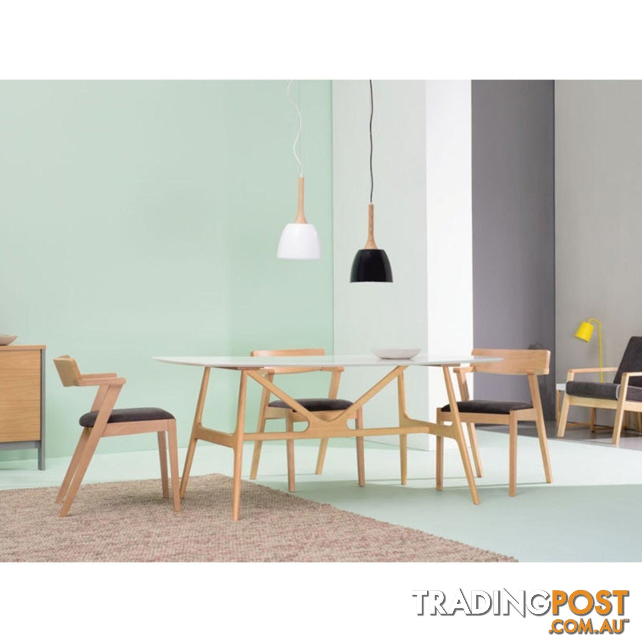 FILA Dining Table 1.8M - Natural & White - 1469089