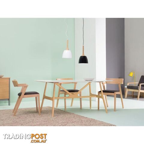 FILA Dining Table 1.8M - Natural & White - 1469089