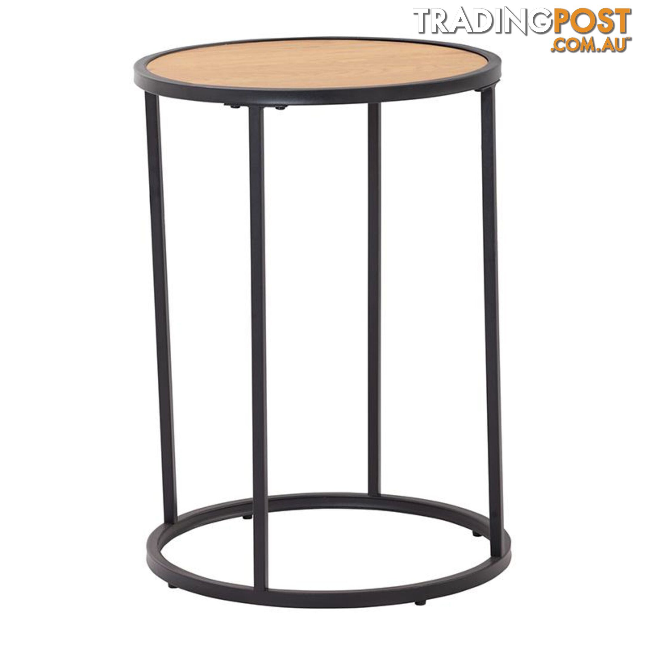 BRADFORD Side Table 40cm  - Natural & Black - 131065 - 9334719000480