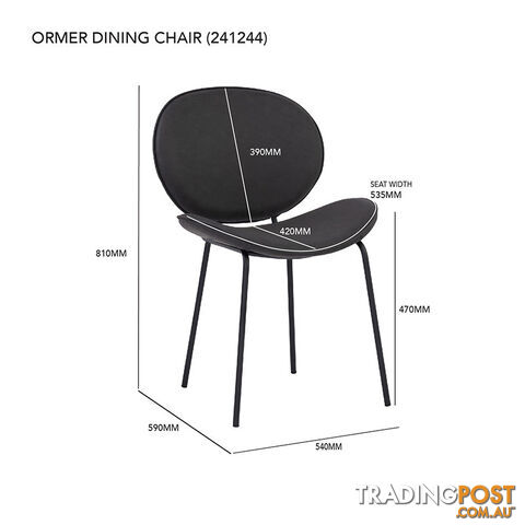 ORMER Dining Chair - Titanium - 241244 - 9334719009988